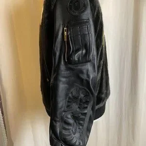 Bape Jackets Coats Bape Black Faux Fur Shark Ma Leather